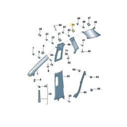 8L4867283 Volkswagen Clip (Interior Trim)
