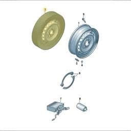 5WA601011E Volkswagen Spare Wheel Rim