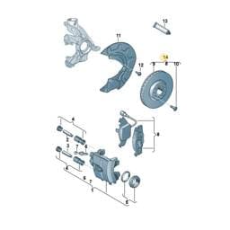 8V0698302 Volkswagen Brake Disc and Pad Kit