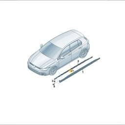 WHT007084 Volkswagen Hexagon Collared Bolt