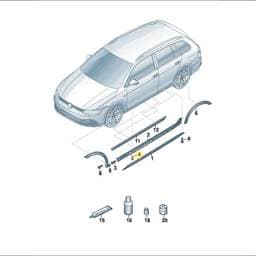 WHT000187 Volkswagen Hexagon Collared Bolt