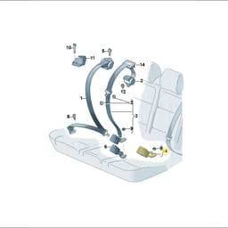 8Y0857739PMNB Volkswagen Seat Belt Buckle