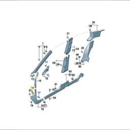 8T0863253A Volkswagen Warning Flare Bracket
