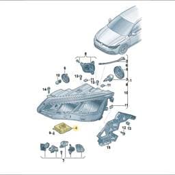 992941591DE Volkswagen Led Headlight Control Unit