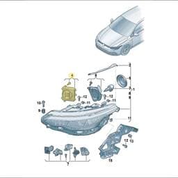 992941571AK Volkswagen Headlight Power Module