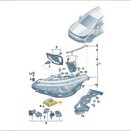 992941572AK Volkswagen Headlight Power Module