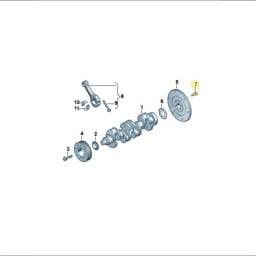 WHT009656 Volkswagen Hex Collared Bolt