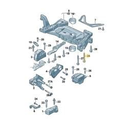 WHT001915 Volkswagen Hex Collared Bolt
