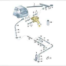 5H0955711B Volkswagen Wiper Motor