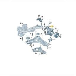 WHT009442 Volkswagen Hexagon Collar Nut