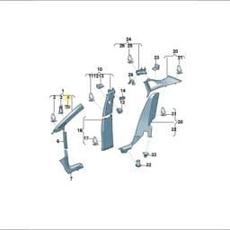 83A867276A Volkswagen U-Clip