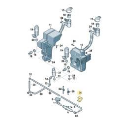 7H0955846A Volkswagen Hose Bracket