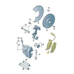 JZW698151B Volkswagen Brake Pad Set