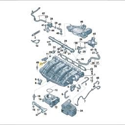 N91097301 Volkswagen Hexagon Socket Flathead Bolt