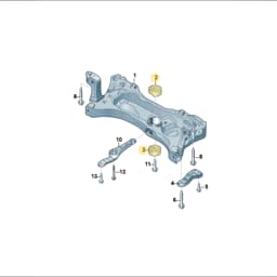 5Q0199868J Volkswagen Front Upper Subframe Rubber Bearing
