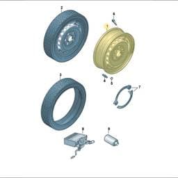 5QM601027D03C Volkswagen Wheel (Black 03C)