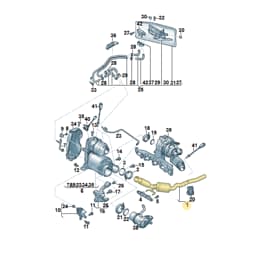 3Q0254300NX Volkswagen Exhaust Pipe with Catalytic Converter