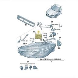992941572AH Volkswagen Headlight Power Module