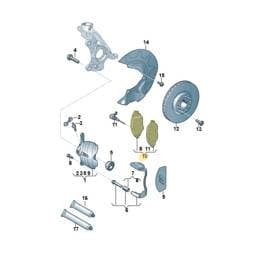 JZW698151AT Volkswagen Brake Pad Set