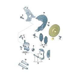 JZW698302DG Volkswagen Brake Disc And Pad Set