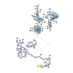 3C0955109DGRU Volkswagen Primed Washer Cover Cap