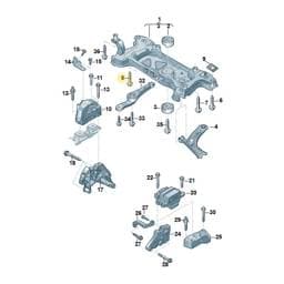 N91073401 Volkswagen Hex Collared Bolt