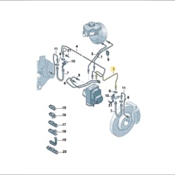 3D1614723H Volkswagen Hydraulic System Hose