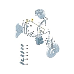 3D1614724J Volkswagen Hydraulic System Hose