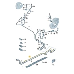 3D7614742A Volkswagen Brake Hose Fitting