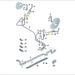 3D0614763J Volkswagen Brake Hose