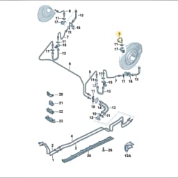 3D0614763G Volkswagen Brake Hose