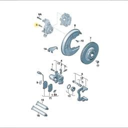 N90961103 Volkswagen Ribbed Bolt