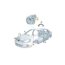 6RU010000J Volkswagen Tire Pressure Data Plate