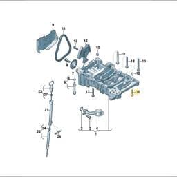 WHT000006 Volkswagen Hex Collared Bolt