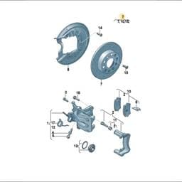 JZW698601AA Volkswagen Brake Disc And Pad Set