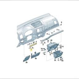 7N2857212NV1 Volkswagen Trim Piece (Titanium Silver)