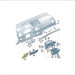 7N2857504ANA2 Volkswagen Exterior Mirror Cover (Palladium Grey NA2)