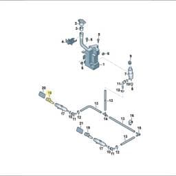 7N0955103 Volkswagen Headlight Washer Nozzle Carrier