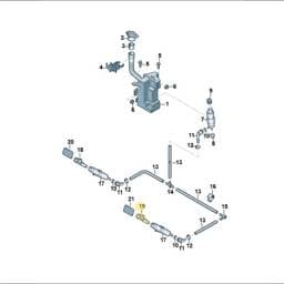7N0955104 Volkswagen Headlight Washer Nozzle Carrier