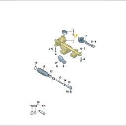 7N2423055A Volkswagen Steering Gear