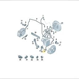 N90245210 Volkswagen Hex Collared Bolt