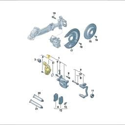 8U0998281A Volkswagen Brake Caliper Servomotor