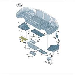 7N0825230B Volkswagen Underbody Trim