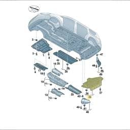 7N0825711 Volkswagen Heat Shield For Silencer