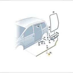 D004350A2 Volkswagen Webbing Adhesive Tape