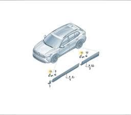 WHT005348 Volkswagen Oval Hexagon Bolt