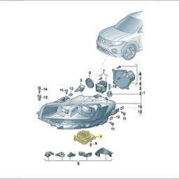 992941571AC Volkswagen Headlight Power Module