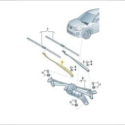 2GN95540903C Volkswagen Wiper Arm (Rally Black)