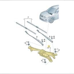 2GN955023B Volkswagen Wiper Motor Assembly