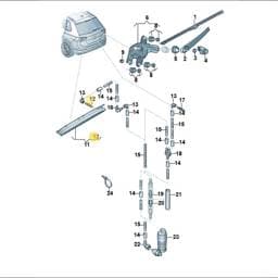 3CM955993A Volkswagen Washer Nozzle